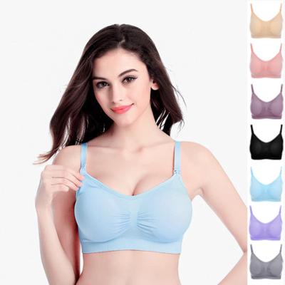 China Best Amazon Front Closure Maternity Spandex Plus Size Antibacterial High Quality Hot Selling Nursing Nursing Maternity Plus Size Pump Bra for sale