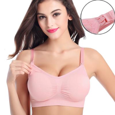 China New Design Antibacterial Comfortable Breathable Loop Gym Care Top Opening Seamless Bra for sale