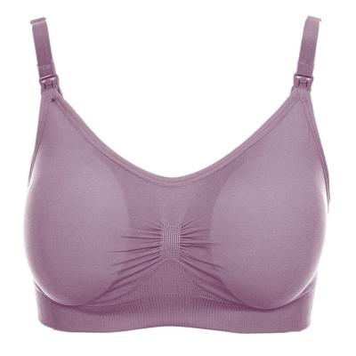 China Best Saddle One-Hand Antibacterial Access Full Bust Bralette Seamless Maternity Nursing Bra For Breast Big Cup for sale