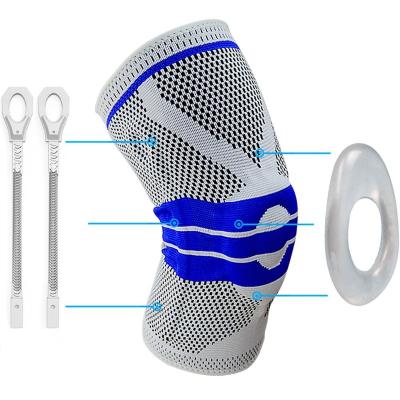 China Hot Selling Adjustable Breathable High Elastic Compression Elasticity Breathable Knee Pad Hinged Knee Brace For Knee Support for sale