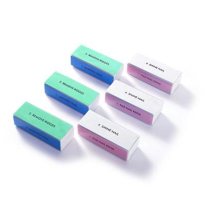 China 4 Sides Eco-friendly Nail File Protect Sanding Buffing Block Polishing Colorful Nail File Pedicure Care for sale