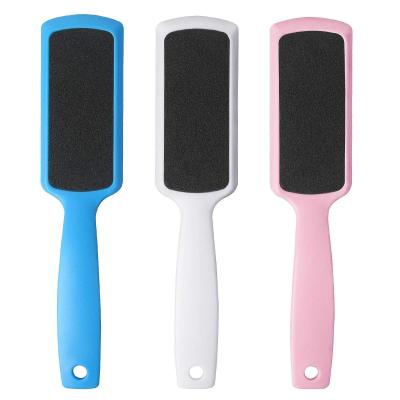 China Best Convenience Pedicure Foot File Wholesale Price Double Sided Foot Filer Callus Remover Tool Pedicure Sandpaper Plastic Foot File for sale