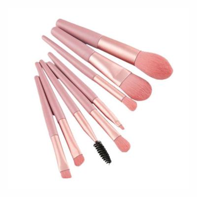 China Durable Makeup Brush Set 8pcs Wholesale For Face Plastic Handle Synthetic Hair Makeup Brush Set for sale