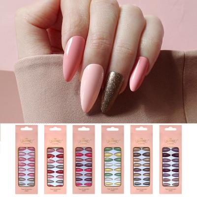 China Easy Apply New Fashion Full Cover Packing Nails High Quality Fake Nails Design Artificial Nails for sale