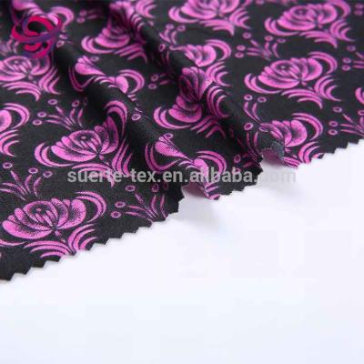 China Wholesale Floral Printed Stretch Satin 96 Polyester 4 Spandex Microfiber Silk Stretch Fabric for sale