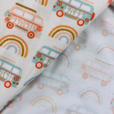 China High Quality Organic Stretch Customize Spandex Fiber Cotton Printed Bamboo Fabric For Baby for sale