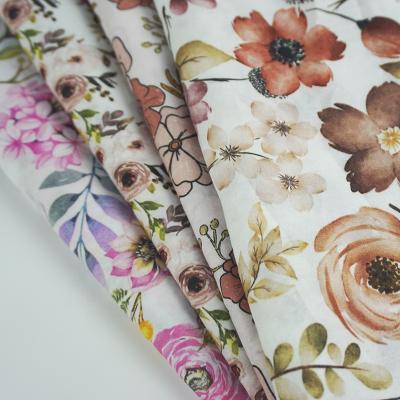 China Anti-Static Woven Material 80*80 Pattern Custom Freedom Printed Flower Poplin Floral 100% Cotton Digital Print Fabric By The Yard for sale