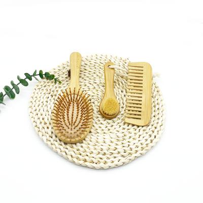 China Scalp Paddle Brush New Styling Hair Brush and Comb Set Paddle Scalp Massager Detangling Bamboo Hair Brush for Women Curly Hair for sale