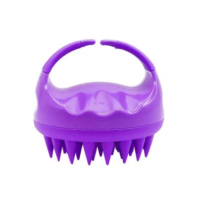 China New Style Waterproof Household Hair Styling Tools Barshop Silicone Scalp Massager Hair Shampoo Brush Purple For Women for sale