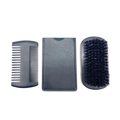 China Wooden Comb Pocket Private Label Bristle Beard Brush Naturally Eco-Friendly Beard Trimmer For Men's Volume for sale