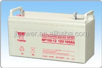 China UPS 12V100ah YUASA Brand Maintenance Free UPS Battery / Solar Battery. for sale