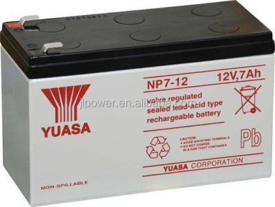 China UPS high quality brand YUASA rechargeable 12V7AH lead acid battery. for sale