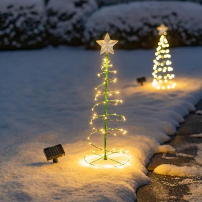 China 2021 New Color Outdoor Christmas Tree Solar Energy Factory Christmas Tree Yard Decoration Solar Powered LED Design New for sale