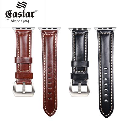 China Breathable Manufacturers Wholesale Apple Series 6/5/4/3/SE Apple Leather Handmade High Quality Watch Band for sale