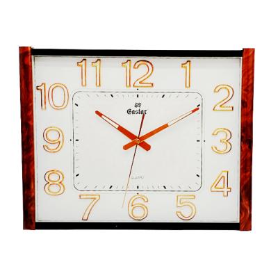 China Wholesale household square simple night light LUMINOVA manufacturers frame quartz wall clock for sale