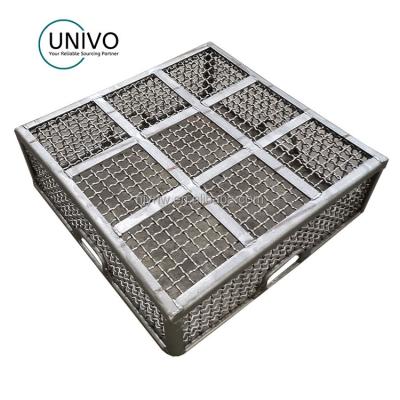 China Industry High Quality Press Welded Rod Frame Baskets With Woven Alloy Mesh Liners ASTM A297 HX WE122401A for sale