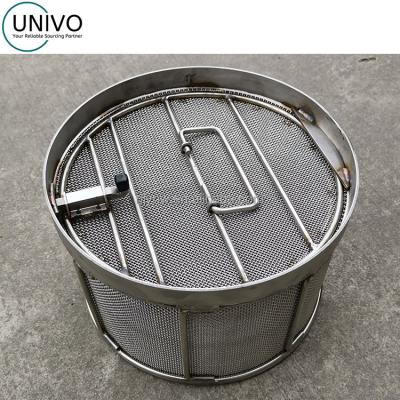 China Plain Weave High Recommended Stainless Steel Wire Mesh Round Basket With Lid Customized Welded Basket WE142101H for sale