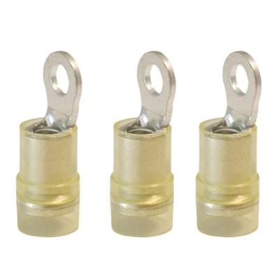 China Brass/Nylon Hot Sale Yellow Nylon Insulated 12-10 Awg Ul Copper Battery Brass Terminal Connector For Lithium for sale