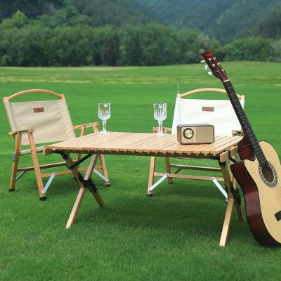 China Modern Portable Picnic Camping Solid Wood Folding Outdoor Table With Storage Bag for sale