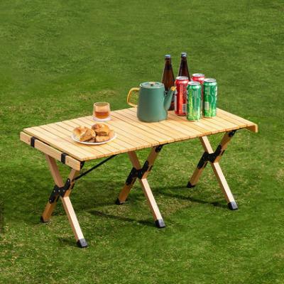 China Hot Sale Modern Outdoor Adjustable Portable Picnic BBQ Furniture Sample Camping Folding Wooden Table for sale