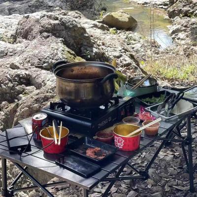 China Modern Adjustable Portable Outdoor BBQ Picnic Fishing Camping Folding Folding Aluminum Table for sale