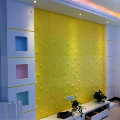 China D009 home decoration waterproof pvc 3d wallpanel yellow color 3d wall panels for sale