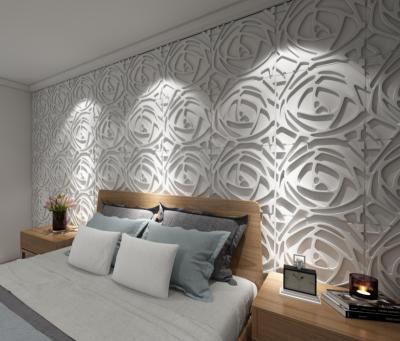 China 2022 new designs waterproof pvc wall decor 3d modern paintable wall panels waterproof for sale