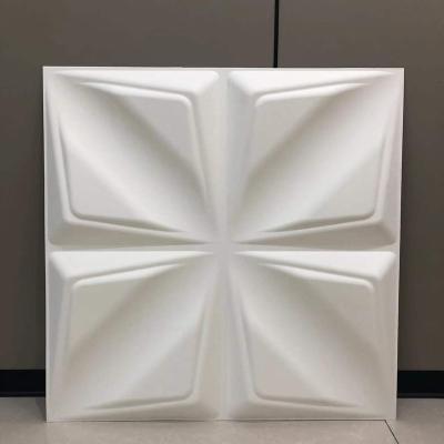 China Matte White Color Eco-friendly Waterproof 3d Plant Fiber Paintable Bamboo Wall Panels for sale