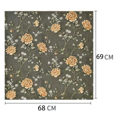 China PD-AB xpe 3d xpe 3d foam wall panel sticker flower 3d soft outdoor good quality foam wallpaper removable for sale