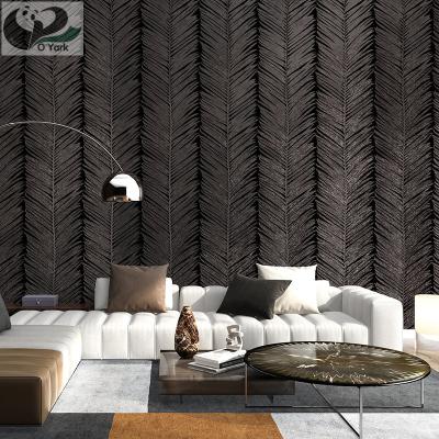 China Modern 3D Wallpaper Home Decor Textured PVC Wallpaper Interior Wallpaper Glue Powder for sale