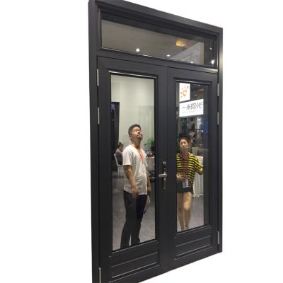 China Heavy Duty Aluminum Swing Profile 12mm Tempered Glass Door Design for sale