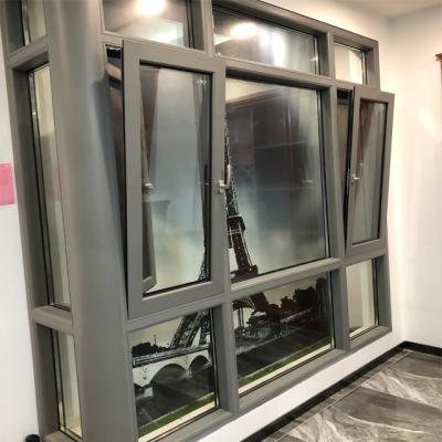 China Swing Double Glazed Aluminum Windows Powder Coating Beautiful Design Aluminum Window In Kerala Top Hung Swing Window for sale