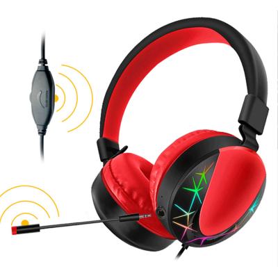 China Earphone Noise Canceling Computer Gaming Headset Usb Headset With Mic Adjustable Rgb Gaming Headphone for sale