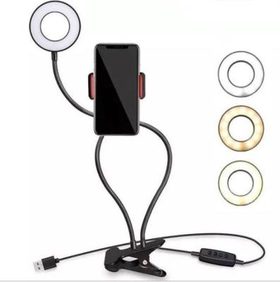 China Youtube Selfie Mobile Phone Stand USB Light Instant Clip On For Live Stream Stands Selfie LED Lights For Phone for sale