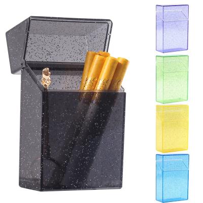 China New Powder Color Waterproof Plastic Transparent Instant Powder Cigarette Case Portable Cigarette Pack Case for sale