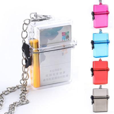 China Wind Transparent Personality INS Cigarette Holder Neck Cigarette Holder Bag Storage Waterproof Hanging Mobile Phone Lighter Bag for sale