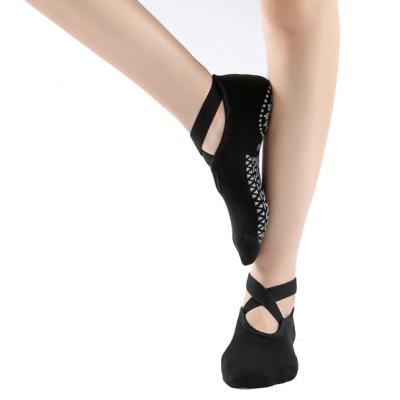 China Wholesale Custom Gym Logo Cotton Pair Woman Antislip Anti-Fault Pilates Non Slip Yoga Sock for sale