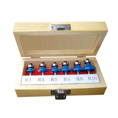 China Cutting For Wood Type 6B Wood Case Packing Sand Blown 6pcs Roudning Over Router Bit Set for sale