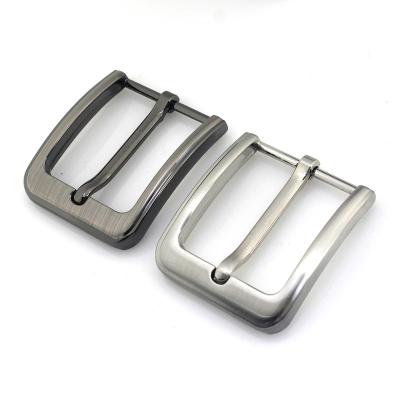 China Pin Buckle 40mm Fashion Men's Belt Buckle Alloy Brushed Laser Pin End Bar Buckles Simple Fit For 37mm-39mm Belt Craft Belt Leather Parts for sale