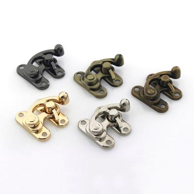 China Jewelry Box Wood Box 38*44mm Small Alloy Latches Buckle Latch Furniture Wooden Box Clasp Jewelry Box Swing Arm Hook Latch Lock for sale