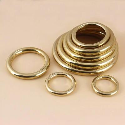 China Cast Brass Solid Brass Round Seamless O-ring Buckle for Strap Craft Bag Strap Belt Pet Leather Collar High Quality for sale