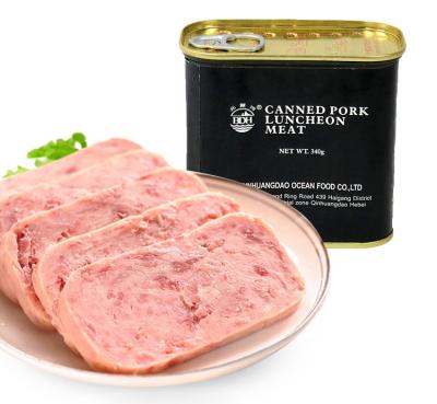 China No Artificial Colors 340g Square Shape High Quality Instant Canned Pork Canned Meat Lunch For Sale for sale