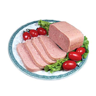 China Artificial color does not sell wholesale ready eats square canned pork delicious Spam canned meat lunch for sale