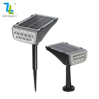 China High Quality ABS Garden Adjustable Outdoor Lawn IP65 Waterproof Spike Light 10w All In One Led Solar Garden Light for sale