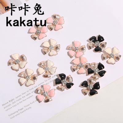 China Diy Accessories 2021 Flower Shaped Diamond Alloy Shoes, Clothing, Earrings Ring Jewelry Accessories for sale