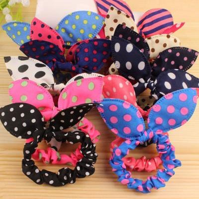 China 2021 Retro Hip Hop Style Ladies Hair Rope Classic Multicolor Bow Tie Elastic Headband for sale