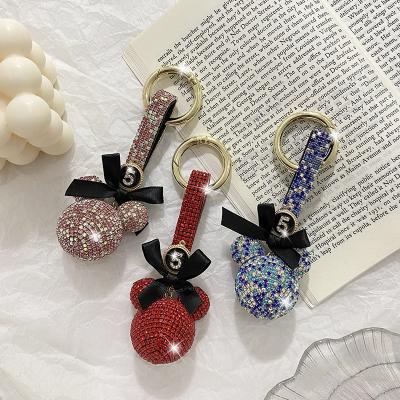 China Decorative Hanging Ornaments 2021 High Quality Head Shape Mickey Shine Models Women Key Chain for sale