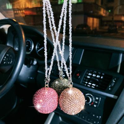 China 2021 Decorative Hanging China Douyin Diamond Ball Ladies Car Pendant /Key Ornaments Net Red Chain Pendant for sale