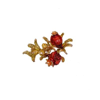 China 2021 Accessories, Earring Accessories, Bracelet Diy Accessories Chinese Style Pomegranate Flower Shape Ladies Diy Pendant Accessories for sale