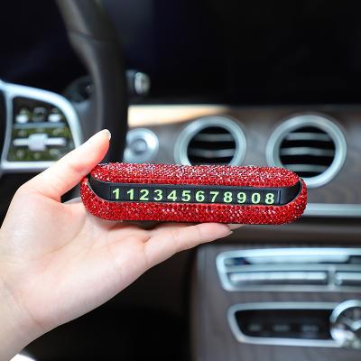 China 2021 Contemporary New Style Temporary Parking License Plate Inlaid With Rhinestones for sale